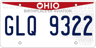 OH license plate GLQ9322
