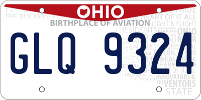 OH license plate GLQ9324