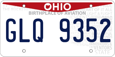 OH license plate GLQ9352