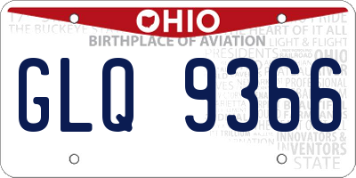 OH license plate GLQ9366