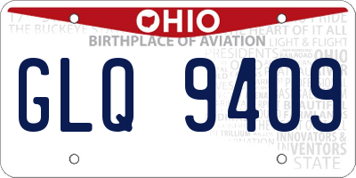 OH license plate GLQ9409
