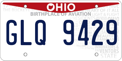 OH license plate GLQ9429