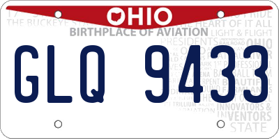 OH license plate GLQ9433
