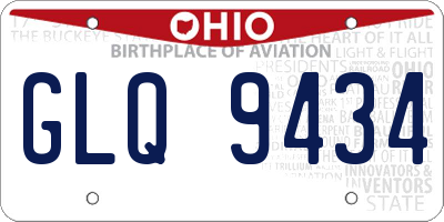 OH license plate GLQ9434