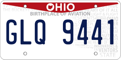 OH license plate GLQ9441