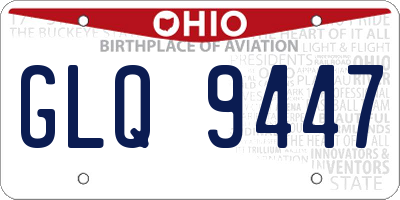 OH license plate GLQ9447