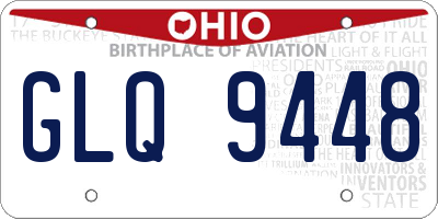 OH license plate GLQ9448