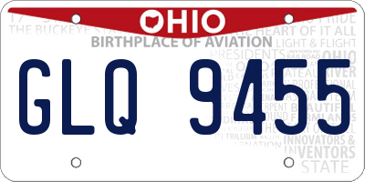OH license plate GLQ9455