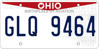 OH license plate GLQ9464