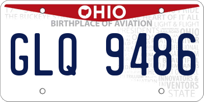 OH license plate GLQ9486