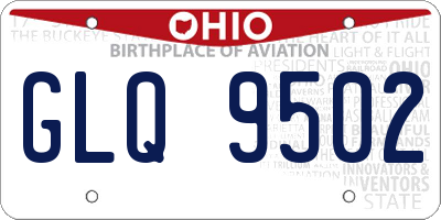 OH license plate GLQ9502