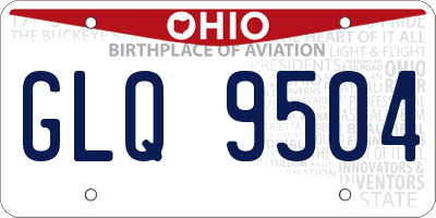 OH license plate GLQ9504
