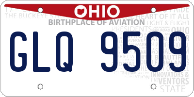 OH license plate GLQ9509