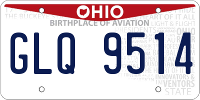 OH license plate GLQ9514