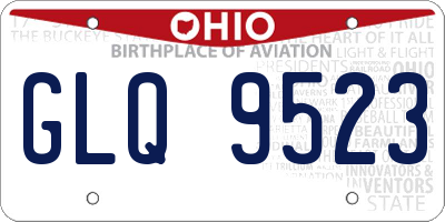 OH license plate GLQ9523