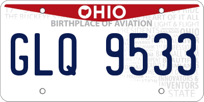 OH license plate GLQ9533