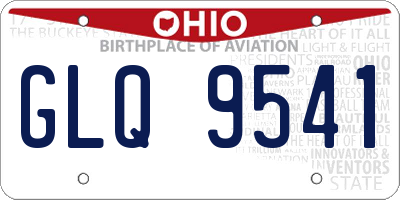 OH license plate GLQ9541