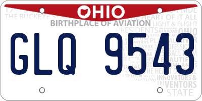 OH license plate GLQ9543