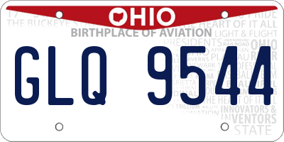OH license plate GLQ9544