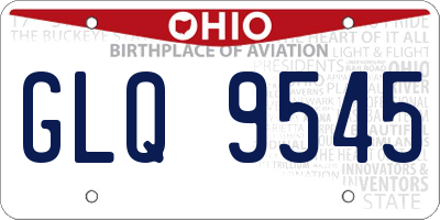 OH license plate GLQ9545