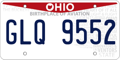 OH license plate GLQ9552