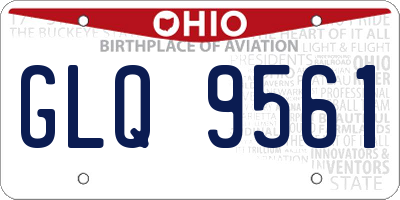 OH license plate GLQ9561