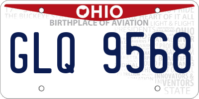 OH license plate GLQ9568