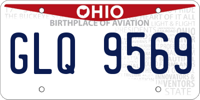 OH license plate GLQ9569