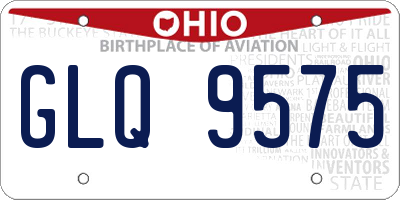 OH license plate GLQ9575