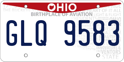 OH license plate GLQ9583