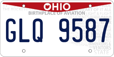 OH license plate GLQ9587