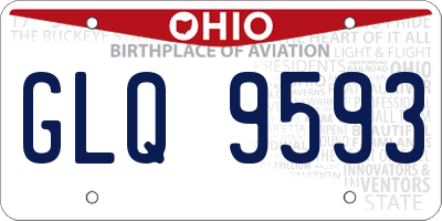 OH license plate GLQ9593