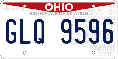OH license plate GLQ9596