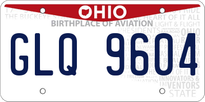 OH license plate GLQ9604