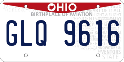 OH license plate GLQ9616
