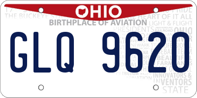 OH license plate GLQ9620
