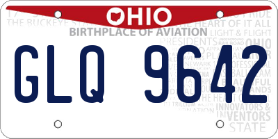 OH license plate GLQ9642