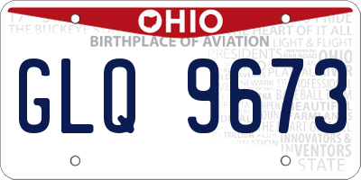 OH license plate GLQ9673