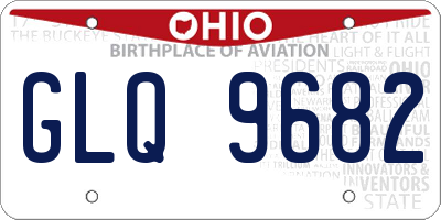 OH license plate GLQ9682