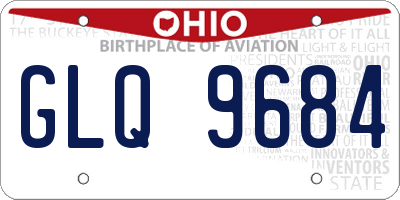 OH license plate GLQ9684