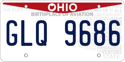 OH license plate GLQ9686