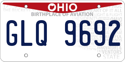 OH license plate GLQ9692
