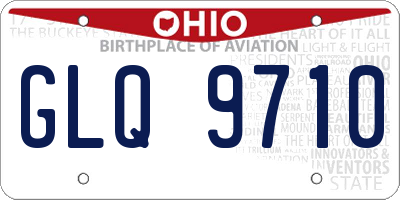 OH license plate GLQ9710