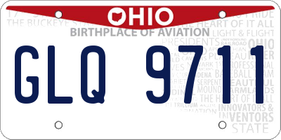 OH license plate GLQ9711
