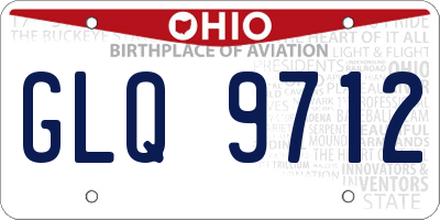 OH license plate GLQ9712