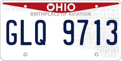 OH license plate GLQ9713
