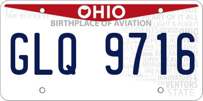 OH license plate GLQ9716
