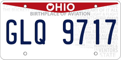 OH license plate GLQ9717