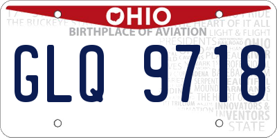 OH license plate GLQ9718