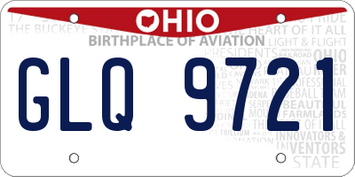 OH license plate GLQ9721